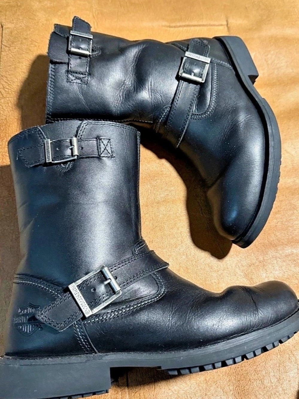 Harley-Davidson Riley Leather Combat Boots Black US 7 Like New
